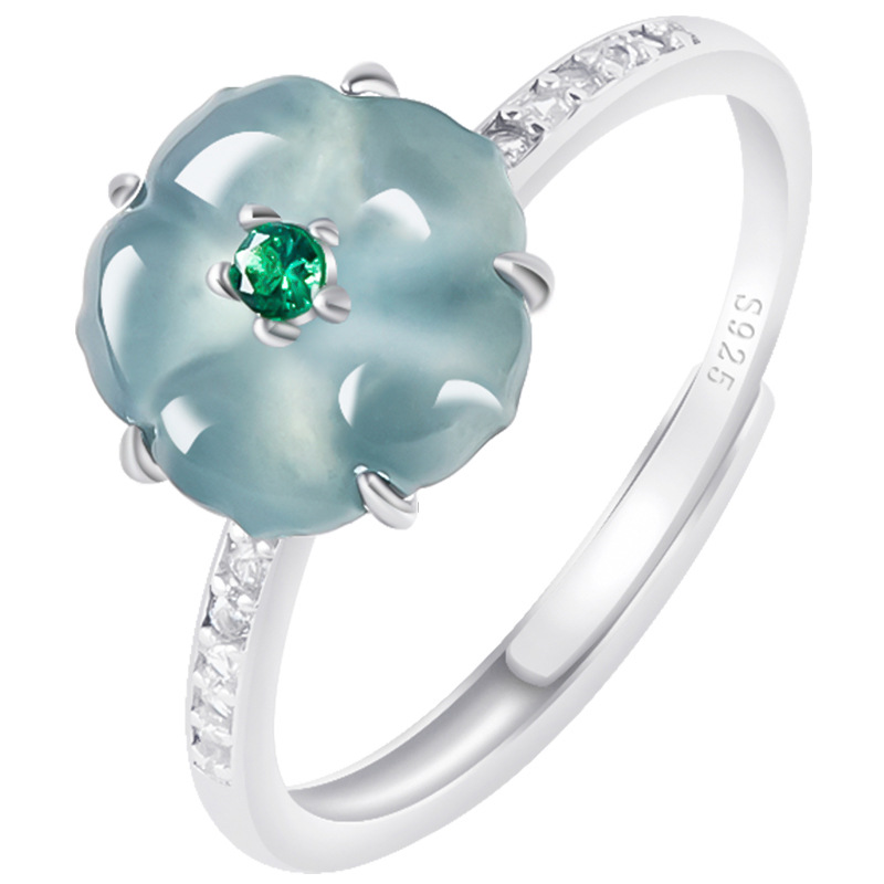 Women Accessories Gift - Anillos de Jadeíta Birmana Azul con
