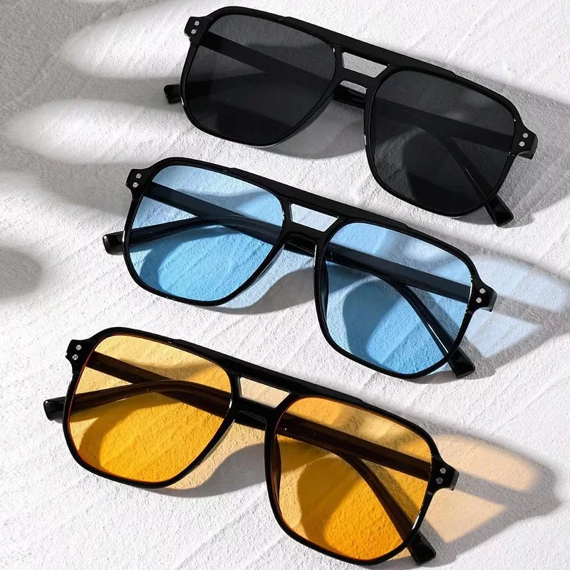 Sunglasses Oversized Square - Gafas de sol Vintage para hombre