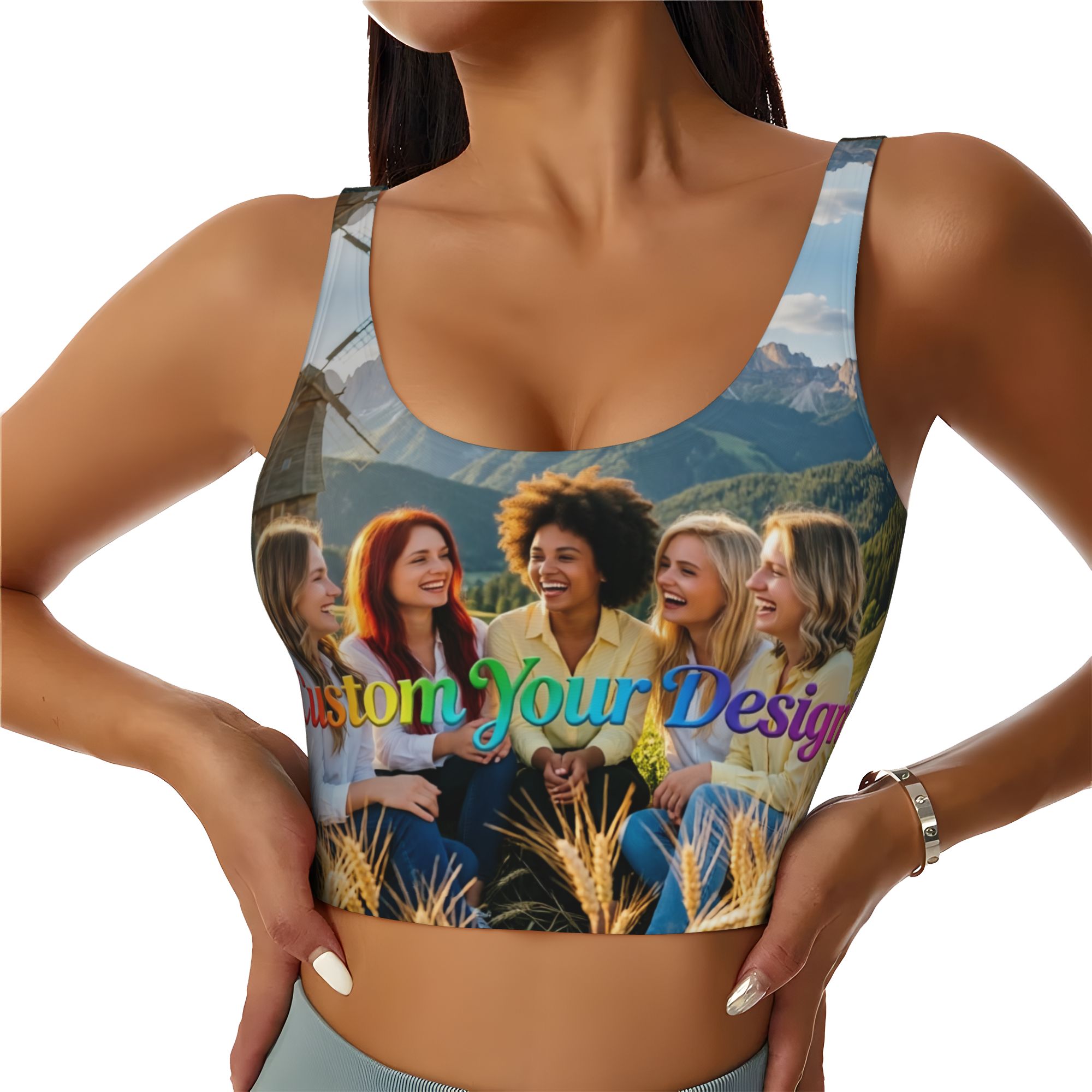Women Accessories Logo Design - Sujetador Deportivo Personalizado de Alto Impacto