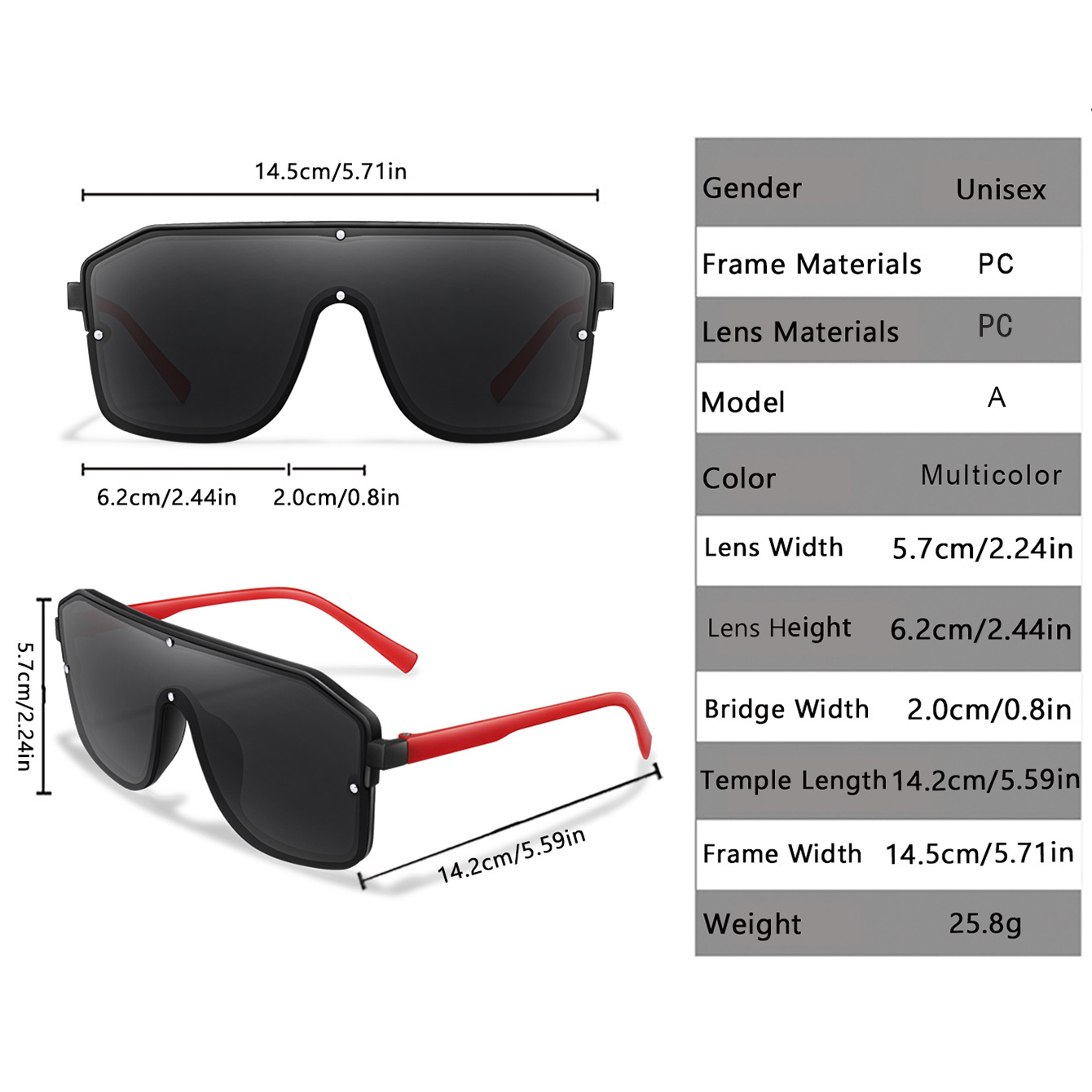 Nueva marca de gafas de sol cu - Sunglasses Oversized Square reseña y precio