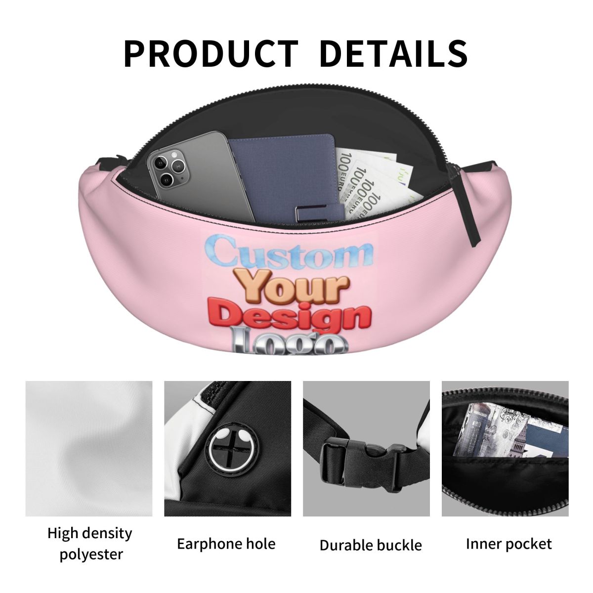 Riñonera Personalizada con Log - Women Accessories Logo Design reseña y precio